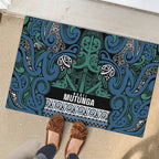 Aotearoa Iwi Ngati Mutunga Rubber Doormat Maori Wharenui House Tribal Pattern