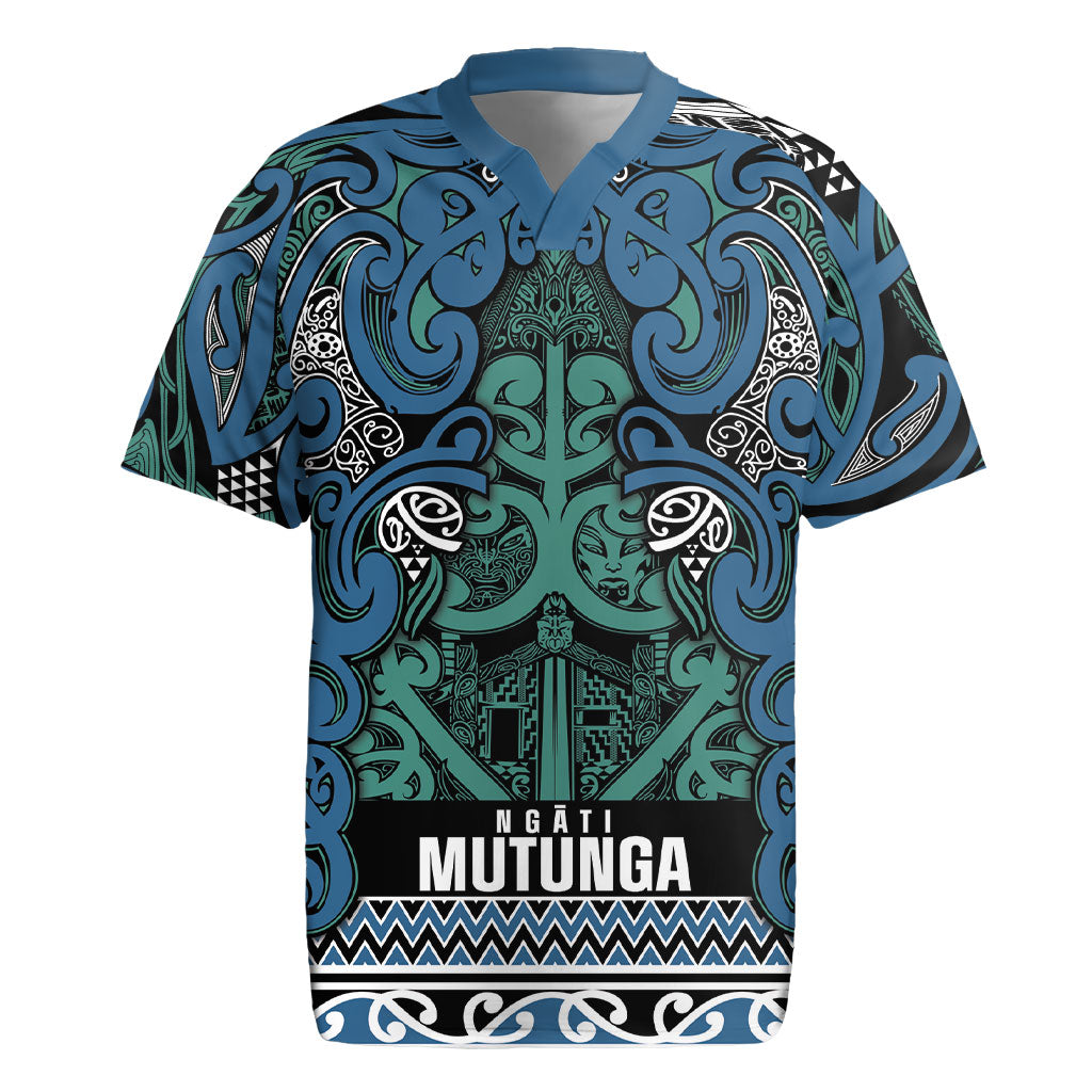 Aotearoa Iwi Ngati Mutunga Rugby Jersey Maori Wharenui House Tribal Pattern