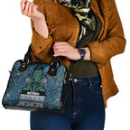 Aotearoa Iwi Ngati Mutunga Shoulder Handbag Maori Wharenui House Tribal Pattern