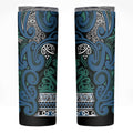 Aotearoa Iwi Ngati Mutunga Skinny Tumbler Maori Wharenui House Tribal Pattern