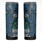 Aotearoa Iwi Ngati Mutunga Skinny Tumbler Maori Wharenui House Tribal Pattern