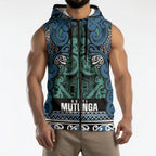 Aotearoa Iwi Ngati Mutunga Sleeveless Zip Hoodie Maori Wharenui House Tribal Pattern