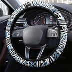 Aotearoa Iwi Ngati Mutunga Steering Wheel Cover Maori Wharenui House Tribal Pattern