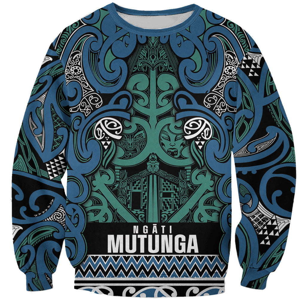 Aotearoa Iwi Ngati Mutunga Sweatshirt Maori Wharenui House Tribal Pattern