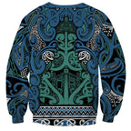 Aotearoa Iwi Ngati Mutunga Sweatshirt Maori Wharenui House Tribal Pattern