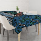 Aotearoa Iwi Ngati Mutunga Tablecloth Maori Wharenui House Tribal Pattern
