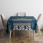 Aotearoa Iwi Ngati Mutunga Tablecloth Maori Wharenui House Tribal Pattern