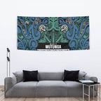 Aotearoa Iwi Ngati Mutunga Tapestry Maori Wharenui House Tribal Pattern