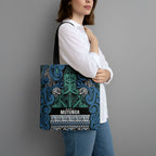 Aotearoa Iwi Ngati Mutunga Tote Bag Maori Wharenui House Tribal Pattern