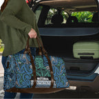 Aotearoa Iwi Ngati Mutunga Travel Bag Maori Wharenui House Tribal Pattern