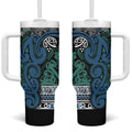 Aotearoa Iwi Ngati Mutunga Tumbler With Handle Maori Wharenui House Tribal Pattern
