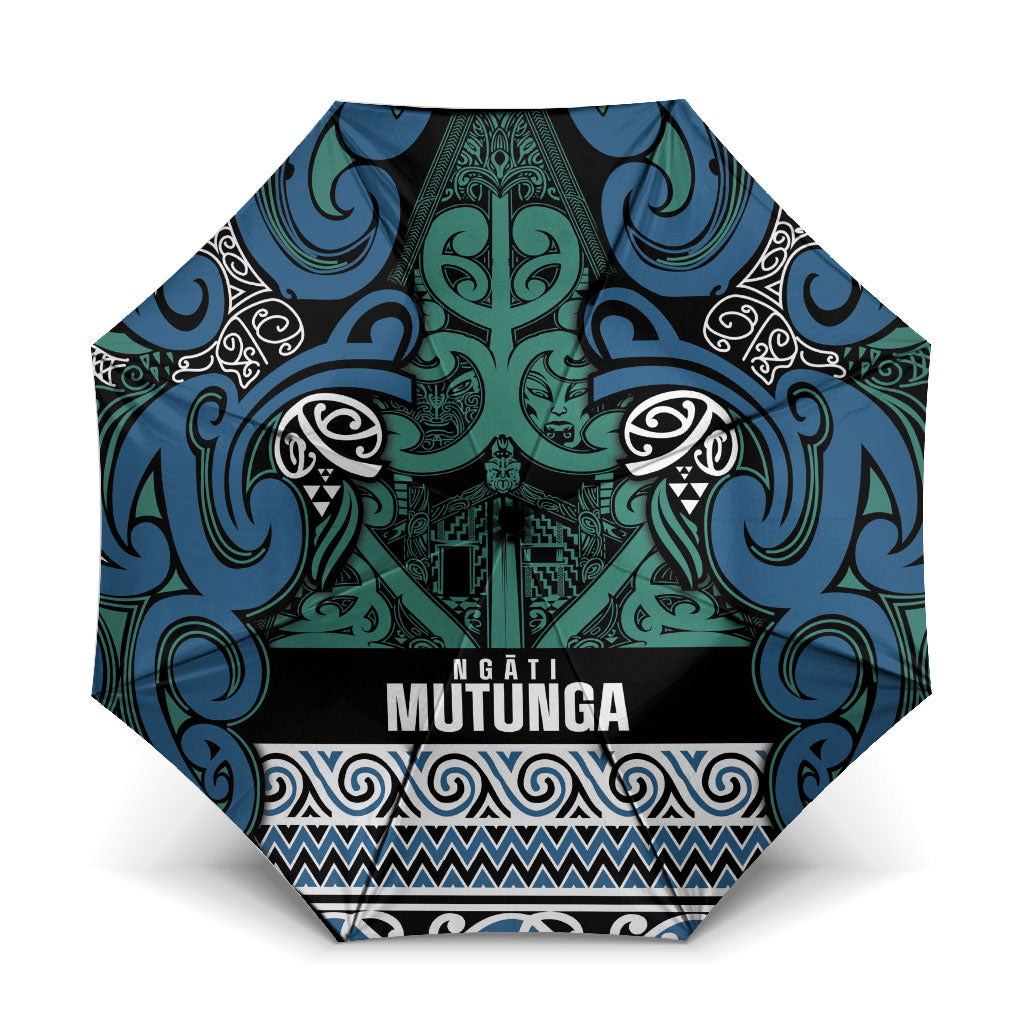 Aotearoa Iwi Ngati Mutunga Umbrella Maori Wharenui House Tribal Pattern