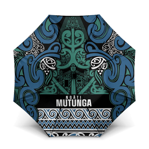 Aotearoa Iwi Ngati Mutunga Umbrella Maori Wharenui House Tribal Pattern
