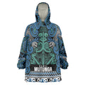 Aotearoa Iwi Ngati Mutunga Wearable Blanket Hoodie Maori Wharenui House Tribal Pattern