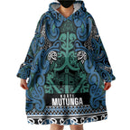 Aotearoa Iwi Ngati Mutunga Wearable Blanket Hoodie Maori Wharenui House Tribal Pattern