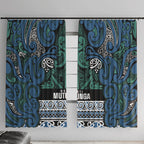 Aotearoa Iwi Ngati Mutunga Window Curtain Maori Wharenui House Tribal Pattern