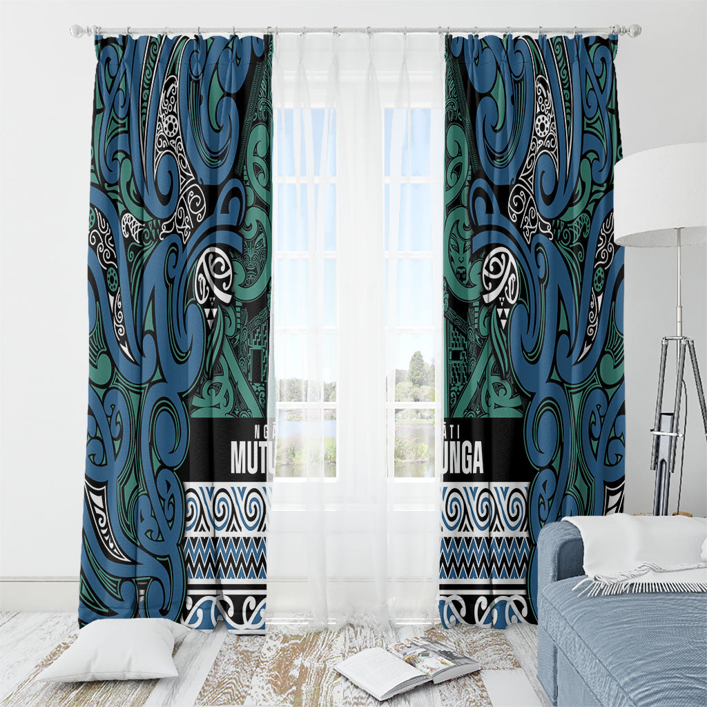 Aotearoa Iwi Ngati Mutunga Window Curtain Maori Wharenui House Tribal Pattern