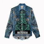 Aotearoa Iwi Ngati Mutunga Women Casual Shirt Maori Wharenui House Tribal Pattern