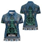 Aotearoa Iwi Ngati Mutunga Women Polo Shirt Maori Wharenui House Tribal Pattern