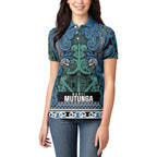 Aotearoa Iwi Ngati Mutunga Women Polo Shirt Maori Wharenui House Tribal Pattern