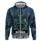 Aotearoa Iwi Ngati Mutunga Zip Hoodie Maori Wharenui House Tribal Pattern