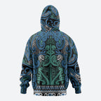 Aotearoa Iwi Ngati Mutunga Zip Hoodie Maori Wharenui House Tribal Pattern