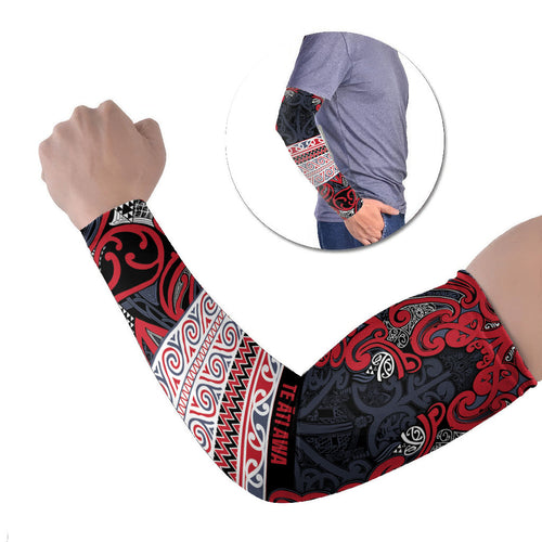 Aotearoa Iwi Te ati Awa Arm Sleeves Maori Wharenui House Tribal Pattern