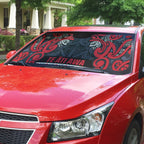 Aotearoa Iwi Te ati Awa Auto Sun Shade Maori Wharenui House Tribal Pattern