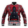 Aotearoa Iwi Te ati Awa Baseball Jacket Maori Wharenui House Tribal Pattern