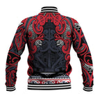 Aotearoa Iwi Te ati Awa Baseball Jacket Maori Wharenui House Tribal Pattern