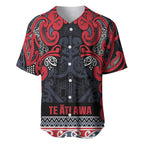 Aotearoa Iwi Te ati Awa Baseball Jersey Maori Wharenui House Tribal Pattern