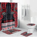 Aotearoa Iwi Te ati Awa Bathroom Set Maori Wharenui House Tribal Pattern