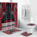Aotearoa Iwi Te ati Awa Bathroom Set Maori Wharenui House Tribal Pattern