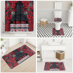 Aotearoa Iwi Te ati Awa Bathroom Set Maori Wharenui House Tribal Pattern