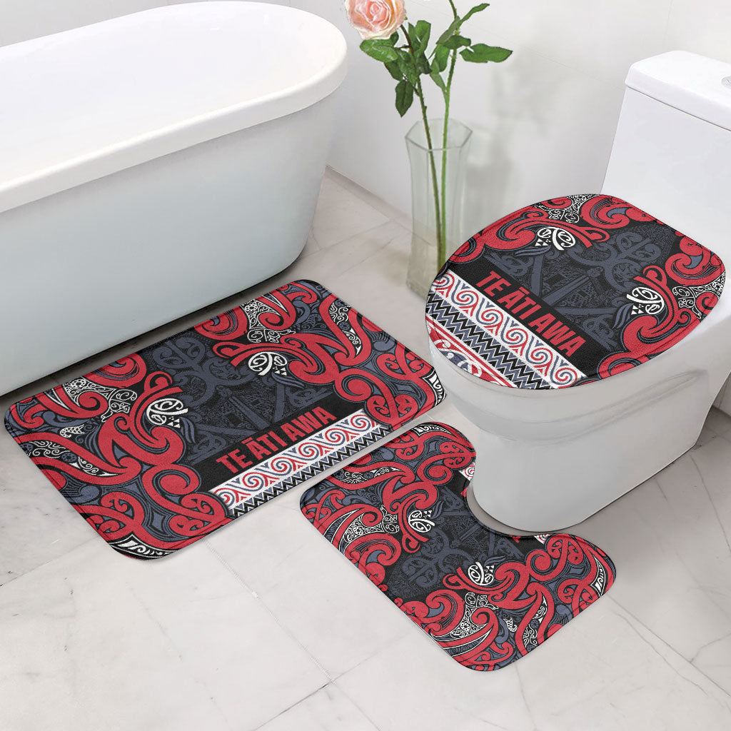 Aotearoa Iwi Te ati Awa Bathroom Set Maori Wharenui House Tribal Pattern