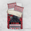 Aotearoa Iwi Te ati Awa Bedding Set Maori Wharenui House Tribal Pattern
