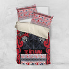 Aotearoa Iwi Te ati Awa Bedding Set Maori Wharenui House Tribal Pattern