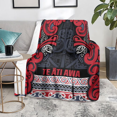 Aotearoa Iwi Te ati Awa Blanket Maori Wharenui House Tribal Pattern
