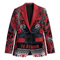 Aotearoa Iwi Te ati Awa Blazer Maori Wharenui House Tribal Pattern