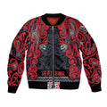 Aotearoa Iwi Te ati Awa Bomber Jacket Maori Wharenui House Tribal Pattern
