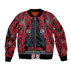 Aotearoa Iwi Te ati Awa Bomber Jacket Maori Wharenui House Tribal Pattern