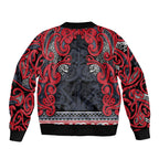 Aotearoa Iwi Te ati Awa Bomber Jacket Maori Wharenui House Tribal Pattern