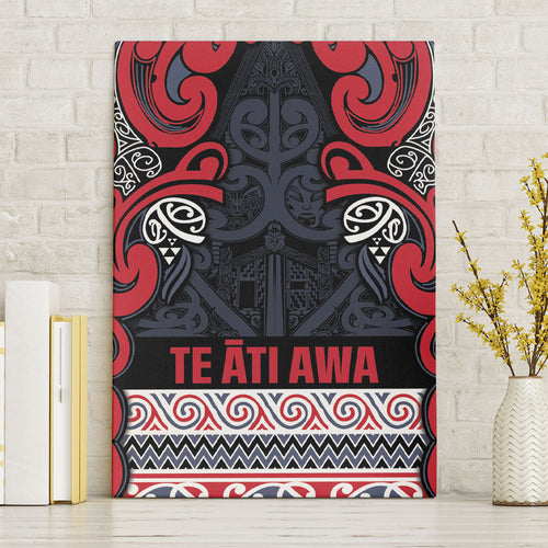 Aotearoa Iwi Te ati Awa Canvas Wall Art Maori Wharenui House Tribal Pattern