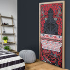 Aotearoa Iwi Te ati Awa Door Cover Maori Wharenui House Tribal Pattern
