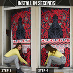 Aotearoa Iwi Te ati Awa Door Cover Maori Wharenui House Tribal Pattern