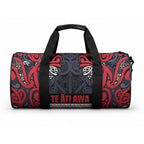 Aotearoa Iwi Te ati Awa Duffle Bag Maori Wharenui House Tribal Pattern