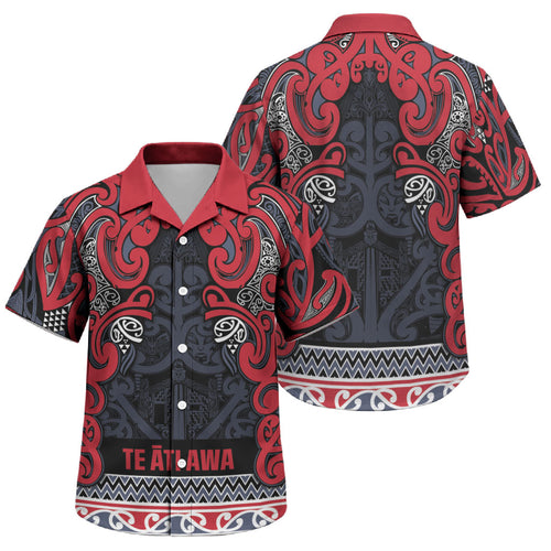 Aotearoa Iwi Te ati Awa Family Matching Summer Maxi Dress and Hawaiian Shirt Maori Wharenui House Tribal Pattern