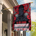 Aotearoa Iwi Te ati Awa Garden Flag Maori Wharenui House Tribal Pattern