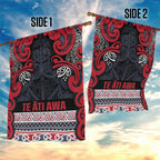 Aotearoa Iwi Te ati Awa Garden Flag Maori Wharenui House Tribal Pattern