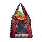 Aotearoa Iwi Te ati Awa Grocery Bag Maori Wharenui House Tribal Pattern